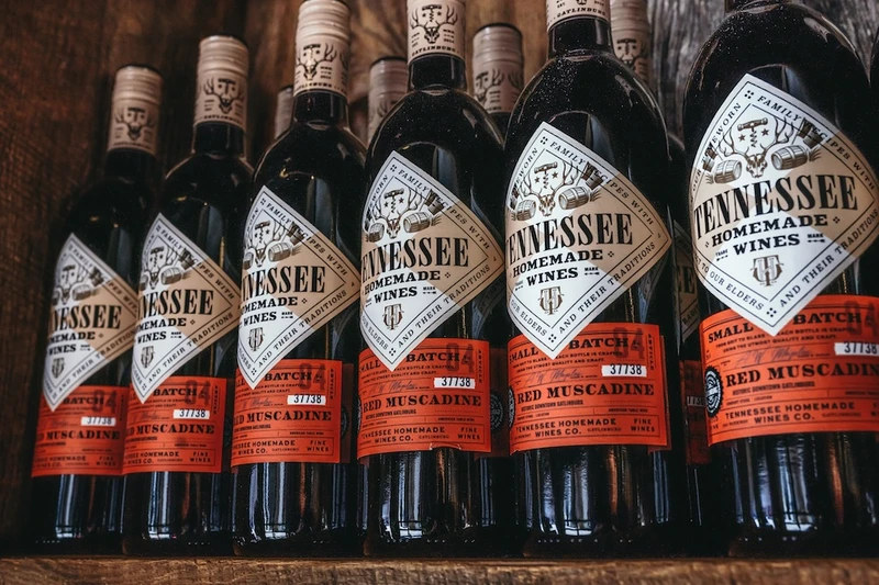our red tennessee muscadine wine